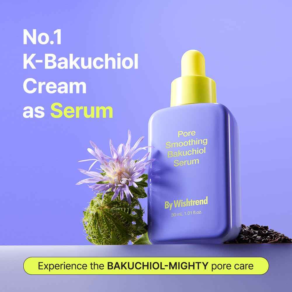By Wishtrend Pore Smoothing Bakuchiol Serum 1.01 Fl Oz, Powerful Pore Care, Niacinamide, Peptide, Collagen