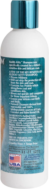 Thumbnail for Bio-Groom Kuddly Kitty Shampoo - Tearless, Gentle Kitten Shampoo, Soap-Free, Cat Bathing Supplies, Quick Rinse, Cat & Kitten Grooming Supplies, Cruelty-Free, Made in USA - 8 fl oz 1-Pack