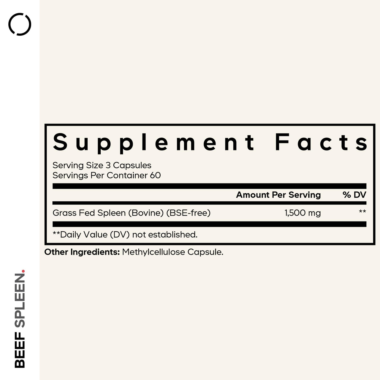 Codeage Grass Fed Beef Spleen Supplement - 2-Month Supply - Freeze Dried, Non-Defatted, Desiccated Bovine Pills Glandulars Meat – Pasture Raised Beef Vitamins for Spleen -180 Capsules