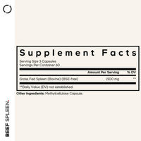 Thumbnail for Codeage Grass Fed Beef Spleen Supplement - 2-Month Supply - Freeze Dried, Non-Defatted, Desiccated Bovine Pills Glandulars Meat – Pasture Raised Beef Vitamins for Spleen -180 Capsules