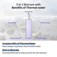 Thumbnail for numbuzin No.2 Thermal Water 89% Mineral Toner, 6.76 fl.oz / 200ml | Inner Drying, Cakey Makeup, Moisturizing, Thermal Water 89%, Niacinamide