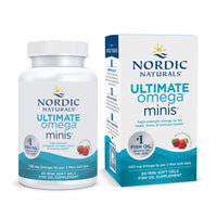 Thumbnail for Nordic Naturals Ultimate Omega Minis, Strawberry Flavor - 60 Minis Soft Gels - 1120 mg Omega-3 - High-Potency Fish Oil Supplement - EPA & DHA - Promotes Brain & Heart Health - 30 Servings
