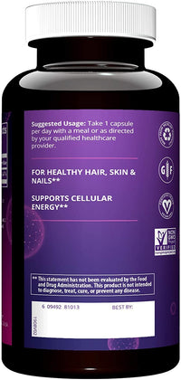 Thumbnail for MRM Nutrition Biotin Capsules - For Womem & Men - 5000 mcg, Supports Hair Growth, Healthy Skin & Nails, Vegan B7 Supplement for Cellular Energy, Keratin Strength & Nutrient Metabolism - 60 Servings