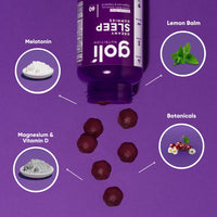 Thumbnail for Goli Dreamy Sleep Gummy - 60 Count - Melatonin, Vitamin D, Magnesium, and Lemon Balm Extract - Gelatin-Free, Gluten-Free, Vegan & Non-GMO