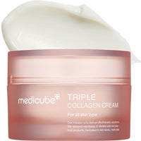 Thumbnail for medicube Triple Collagen Cream - Hydrating & Firming Moisturizer with Hyaluronic Acid, Premium Elastin, Shea Butter - Wrinkle Care & Boosts Elasticity - Korean Skincare, 1.69 oz