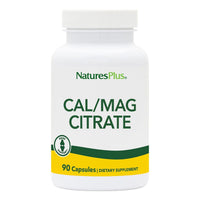Thumbnail for NaturesPlus Cal/Mag Citrate - 90 Vegetarian Capsules - 500 mg Calcium, 250 mg Magnesium - 30 Servings