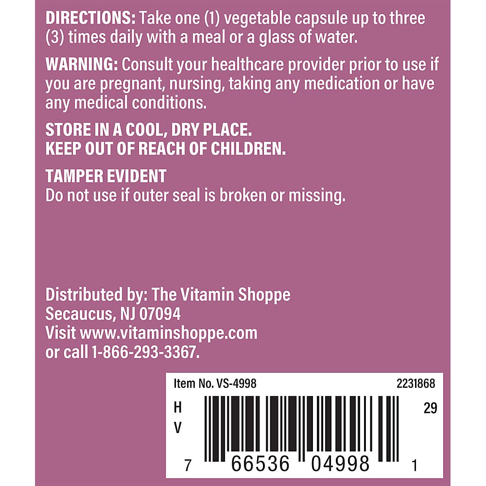The Vitamin Shoppe Beet Root - Nitric Oxide Superfood - 610 MG (100 Vegetable Capsules)