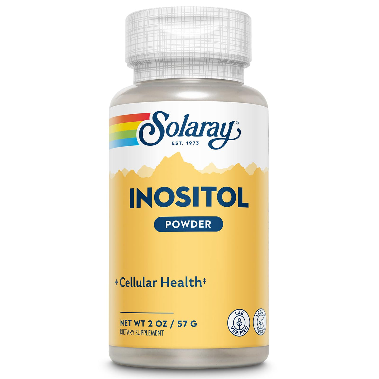 SOLARAY Pure Inositol Powder - Cellular Health Support - Vegan, Lab Verified - 163 Servings, 4 OZ (2oz, 81 Serv.)