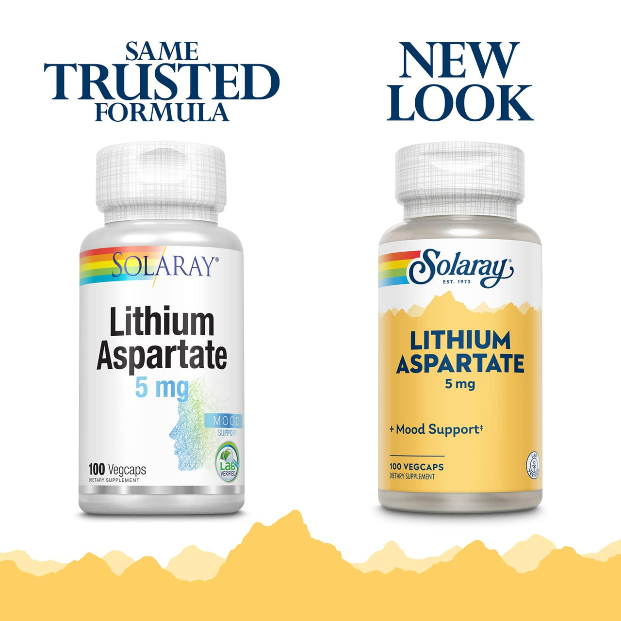 SOLARAY Lithium Aspartate Supplement 5 mg for Men & Women - Daily Trace Mineral Support, Low Dose Lithium Supplement Capsules - 100 Veg Cap Ct