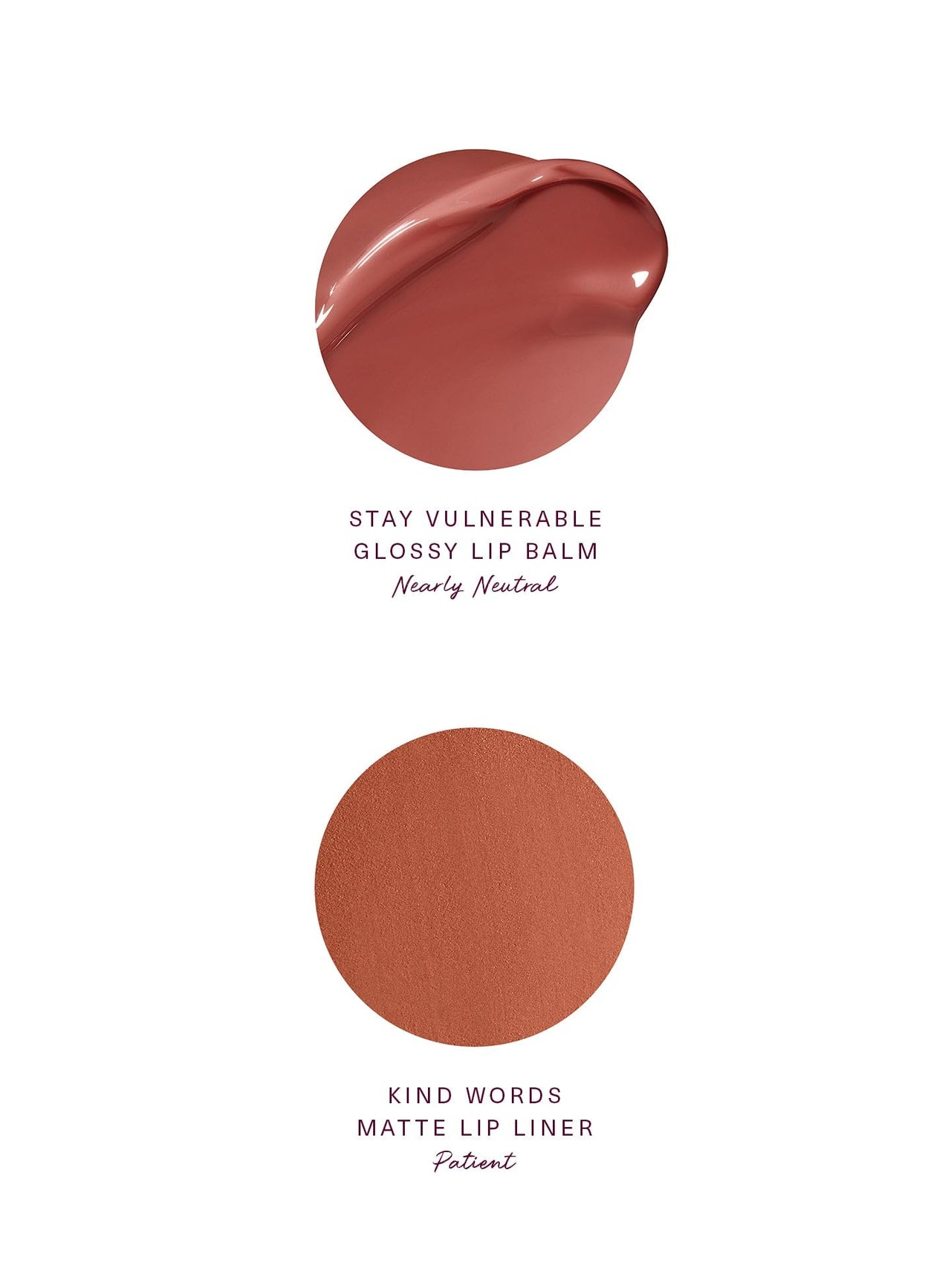 Rare Beauty by Selena Gomez Nice & Neutral Lip Duo, 1 Count (Pack of 1), Rose Brown