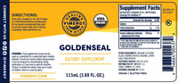 Thumbnail for Vimergy USDA Organic Goldenseal Supplement – 57 2mL (2 Droppers or 48-54 Drops) Servings (200mg Extract Per Serving). Vegan, Alcohol-Free Golden Seal herb Drops Great for Tea (115 mL)