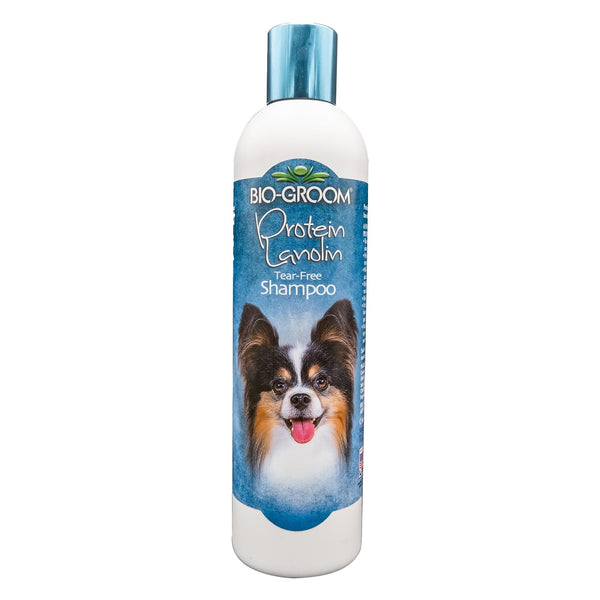 Bio-Groom Protein Lanolin Dog Shampoo – Tear-Free Pet Shampoo, Dog Bathing Supplies, Puppy Wash, Cat & Dog Grooming Supplies, Cruelty-Free, Made in USA, Tearless Dog Products – 12 fl oz 1-Pack