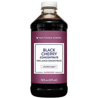 Thumbnail for The Vitamin Shoppe Black Cherry Concentrate, 100% Juice Concentrate, Natural Foods Superfood That Supports Urinary Tract (16 Fluid Ounces Liquid)