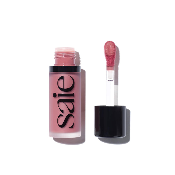 Saie Dew Liquid Blush for Cheeks - Hydrating Cream Blush Stick with a Blendable + Buildable Formula - Skincare Infused Dewy Cheek Tint for a Natural Flush - Glowy Makeup Essential - Chilly (.40 oz)