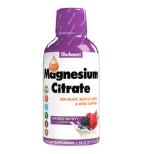 Thumbnail for Bluebonnet Nutrition Magnesium Citrate 420 mg - Calm Mind & Body* – Supports Heart, Muscle & Sleep* - Non-GMO, Vegan, Kosher, Gluten-Free, Soy-Free, Milk-Free - 16 FL OZ, Mixed Berry Flavor