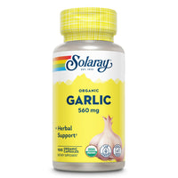 Thumbnail for SOLARAY Organic Garlic Pills - 560 mg Garlic Supplements for Heart Health Support - USDA Organic Garlic Capsules - Vegan - 60-Day Money-Back Guarantee - 100 Servings, 100 VegCaps