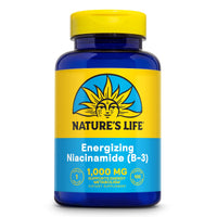 Thumbnail for Nature's Life Energizing Niacinamide, Vitamin B3 1000mg - High Potency, No Flush Niacin Supplement - Nerve Function, Energy and Metabolism Support - 60-Day Guarantee - 100 Servings, 100 Tablets