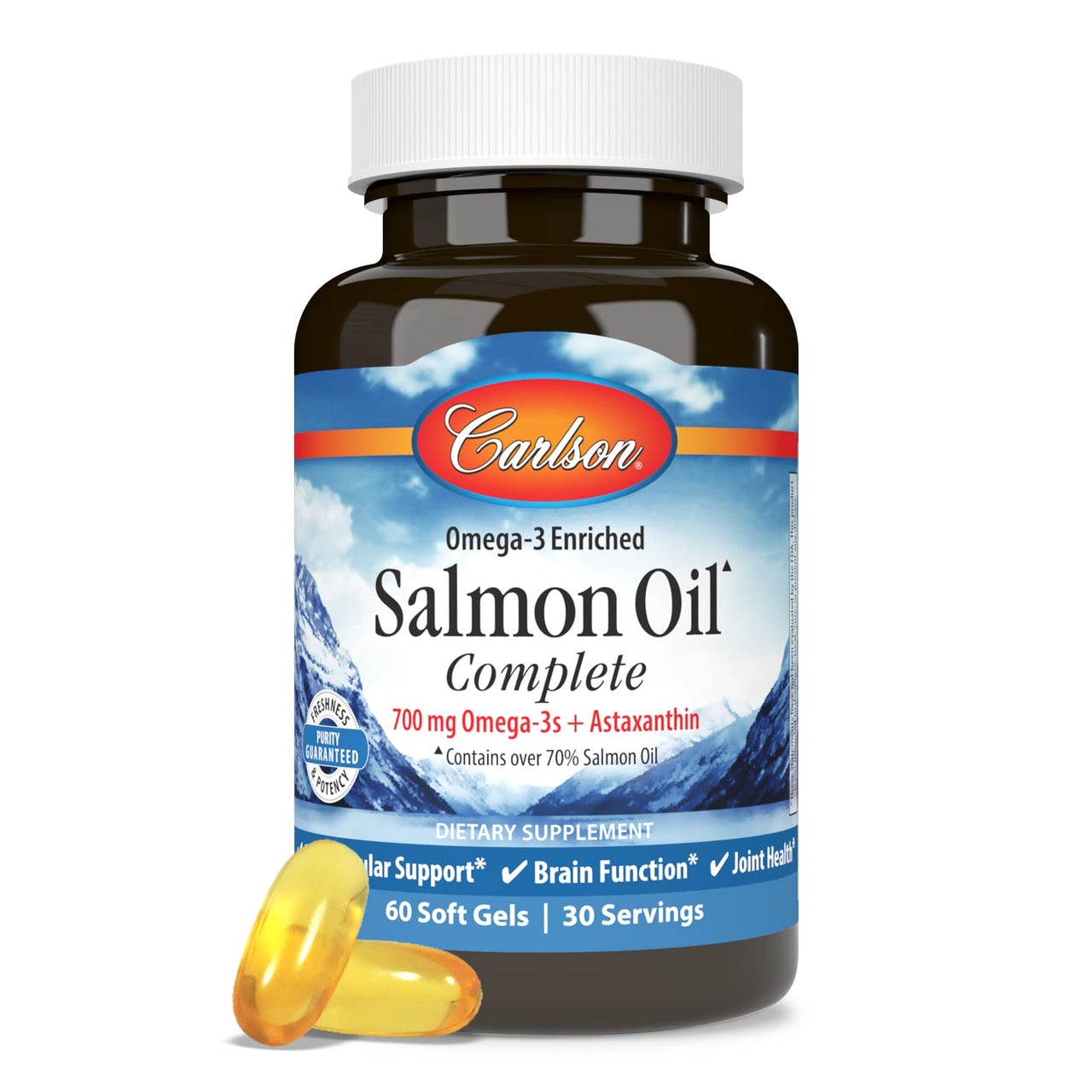 Carlson Labs Salmon Oil Complete Soft Gels, 60 Count