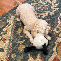 Thumbnail for SPOT Baa Baa Black Sheep Plush Dog Toy - Cute and Cuddly Fleece Toy with Squeaker for Medium to Large Dogs and Puppies, 13in Black and White Lamb