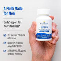 Thumbnail for Nordic Naturals Men’s Multivitamin One Daily - Bone, Energy, & Blood-Vessel Support - Immunity Supplement - 20 Essential Nutrients - 30 Tablets - 30 Servings