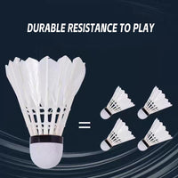 Thumbnail for ZHENAN Goose Feather Badminton Shuttlecocks,12 Pack Feather Badminton Birdies-Hight Speed Training Birdie Ball for Indoor and Outdoor Sports,Highly Stable & Durable Shuttle Balls