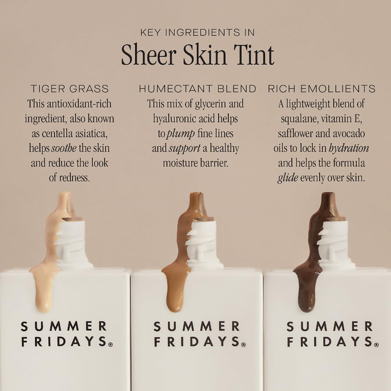 Summer Fridays Sheer Skin Tint - Tinted Moisturizer with Hyaluronic Acid - Helps Diminish Uneven Skin Tone - Sheer to Light Coverage - Shade 2.5 - Light with Cool Peach Undertones (1 Fl Oz)