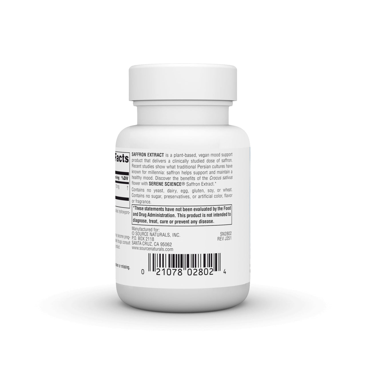 Source Naturals Serene Science Saffron Extract, for Mood Support* - 15 mg - 60 Tablets