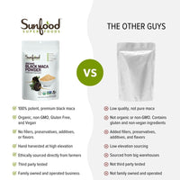 Thumbnail for Sunfoods Superfoods Organic Black Maca Powder - Black Maca Root Powder, Black Maca Root for Men & Women, Peruvian, Raw, Vegan, Premium Black Maca Powder - 4 oz Bag