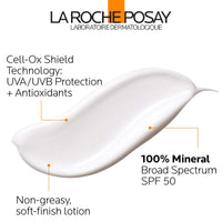 Thumbnail for La Roche-Posay Anthelios Mineral Sunscreen SPF 50 Gentle Lotion, Broad Spectrum SPF + Antioxidants, Face & Body Sunscreen, Titanium Dioxide & Zinc Oxide, Oxybenzone Free, Oil Free