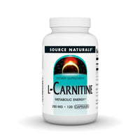 Thumbnail for Source Naturals L-Carnitine, Metabolic Energy*, 250mg - 120 Capsules