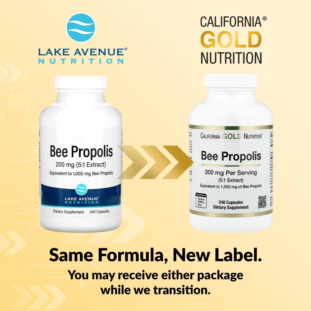 Lake Avenue Bee Propolis, 1,000 mg, 240 Count, Veggie Capsules, Nutrition