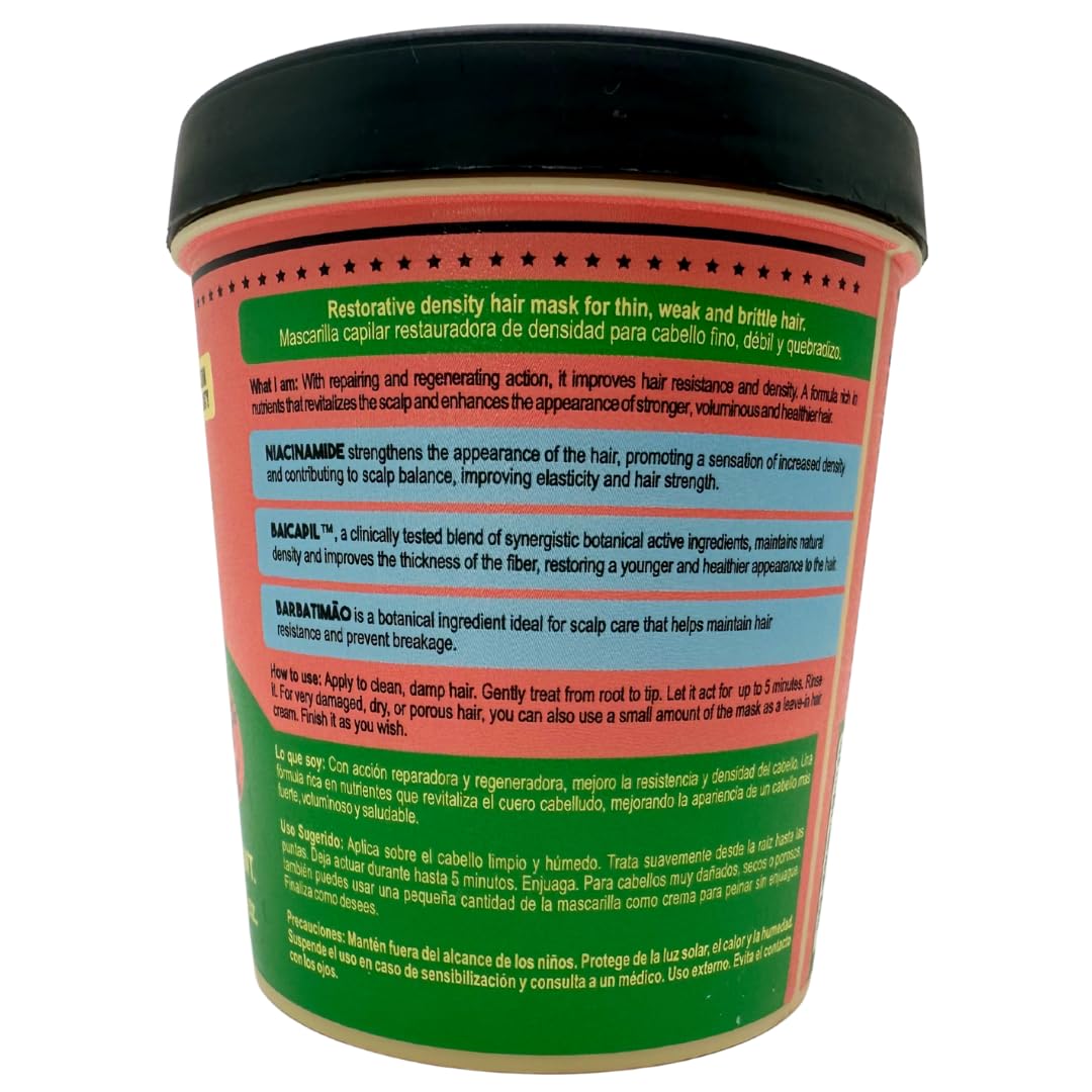 Lola From Rio - Densidade - Hair Mask For Fine, Weak, Brittle Hair, and Hair loss Problems, Stimulate Hair Growth and Improves Hair Resistance, Density, and Volume 8.11 Fl-Oz