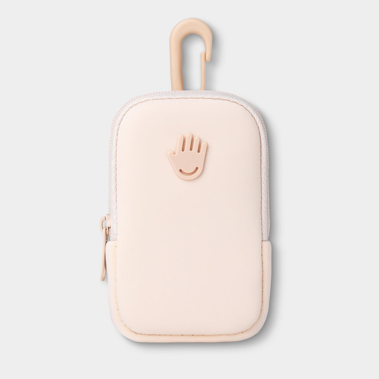 Touchette Zippered Pouch, Attachable Fashion Accessory with Snap Hook for Touchland Hand Sanitizer 1FL OZ., Blush Pink