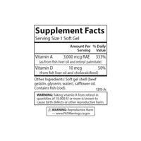 Thumbnail for Carlson - A & D, 10000 IU (3000 mcg RAE) Vitamin A, 400 IU (10 mcg) Vitamin D3, Vision Support, Skin Health, 300 Soft Gels