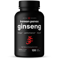 Thumbnail for NutraChamps Korean Red Panax Ginseng Capsules | Extra Strength Ginsenosides for Energy, Focus, Performance, Vitality & Immune Support | Korean Ginseng Root Extract (120, Red)