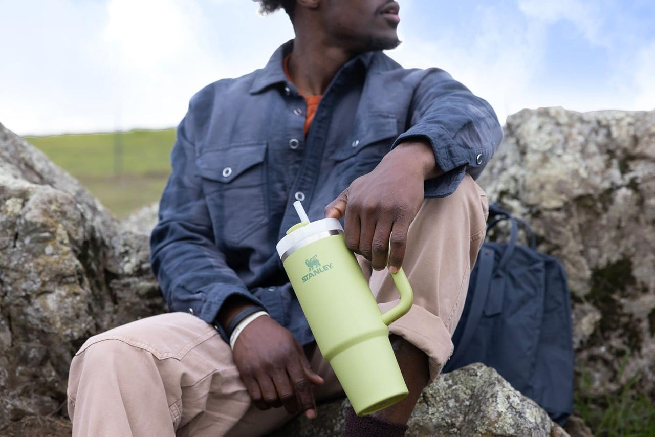 STANLEY Quencher H2.0 Tumbler with Straw 30 oz | Flowstate 3-Position Lid | Cup Holder Compatible for Travel | Insulated Stainless Steel Cup | BPA-Free | Citron