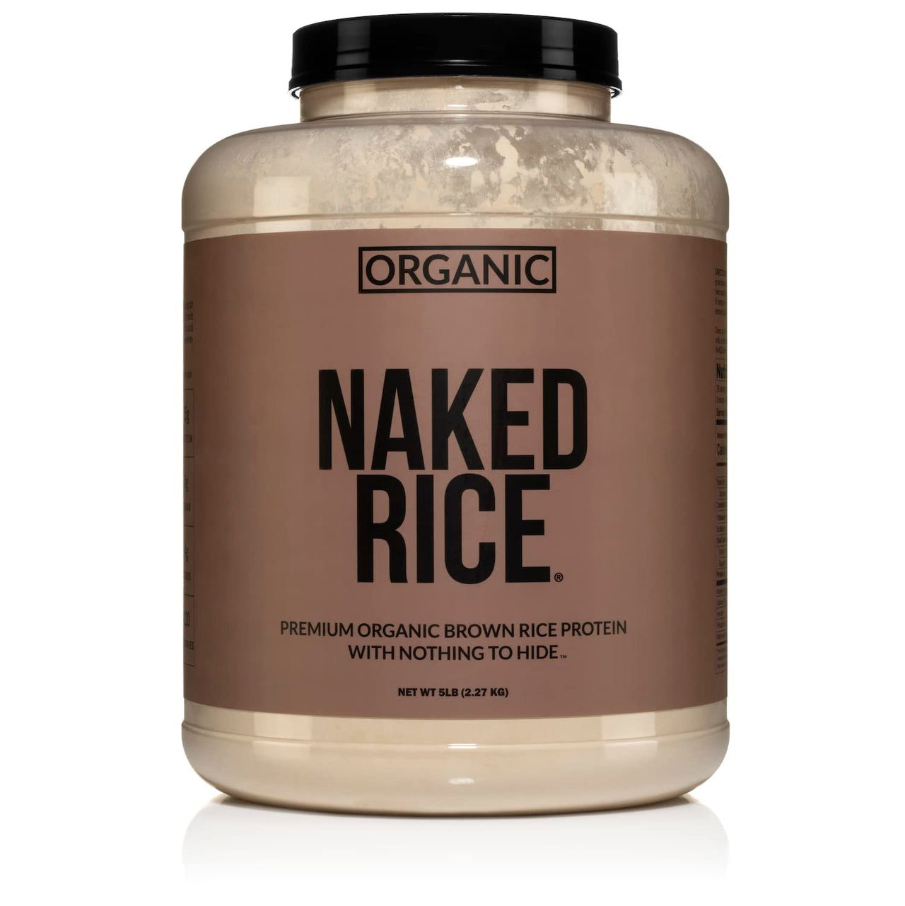 NAKED nutrition Rice - Organic Brown Rice Protein Powder - Vegan Protein Powder - 5Lb Bulk, Gmo Free, Gluten Free & Soy Free. Plant-Based Protein, No Artificial Ingredients - 76 Servings