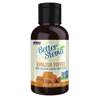 Thumbnail for NOW Foods, Better Stevia, Liquid Zero-Calorie Sweetener, English Toffee, Low Glycemic Impact, Kosher, 2-Ounce