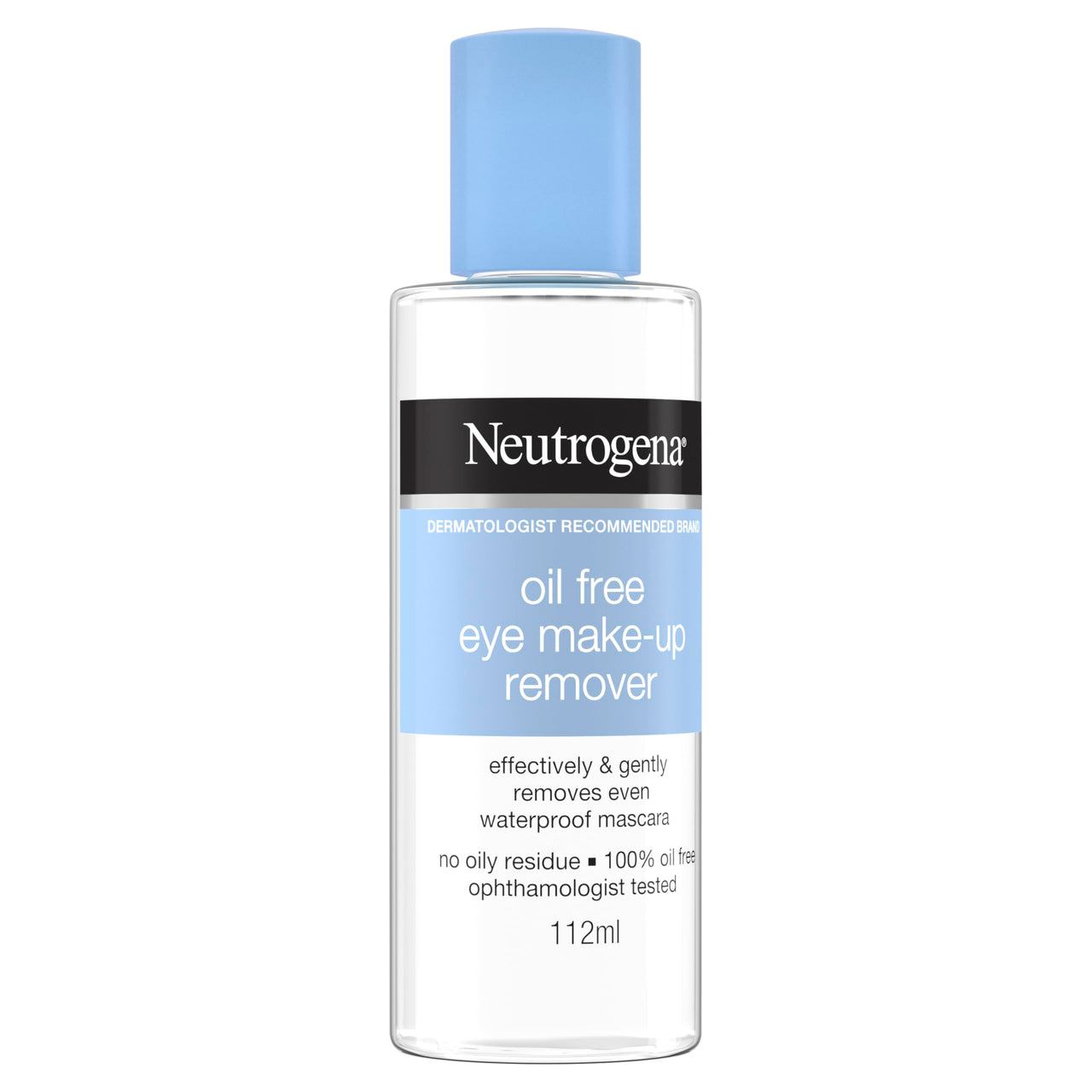Neutrogena Gentle Oil-Free Eye Makeup Remover & Cleanser for Sensitive Eyes, Makeup Remover for Waterproof Mascara, Dermatologist & Ophthalmologist Tested, 3.8 fl. oz