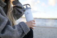 Thumbnail for Stanley IceFlow Flip Straw Tumbler with Handle 30 oz | Twist On Lid and Flip Up Straw | Leak Resistant Water Bottle | Insulated Stainless Steel |BPA-Free | Polar