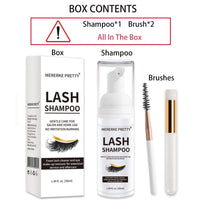 Thumbnail for Mererke_Pretty Eyelash Extension Shampoo 50 ml + Brush - Eyelid Foaming Cleanser - Sensitive Paraben & Sulfate Free - Eyelash Wash and Lash Bath for Extensions - Salon Use and Home Care