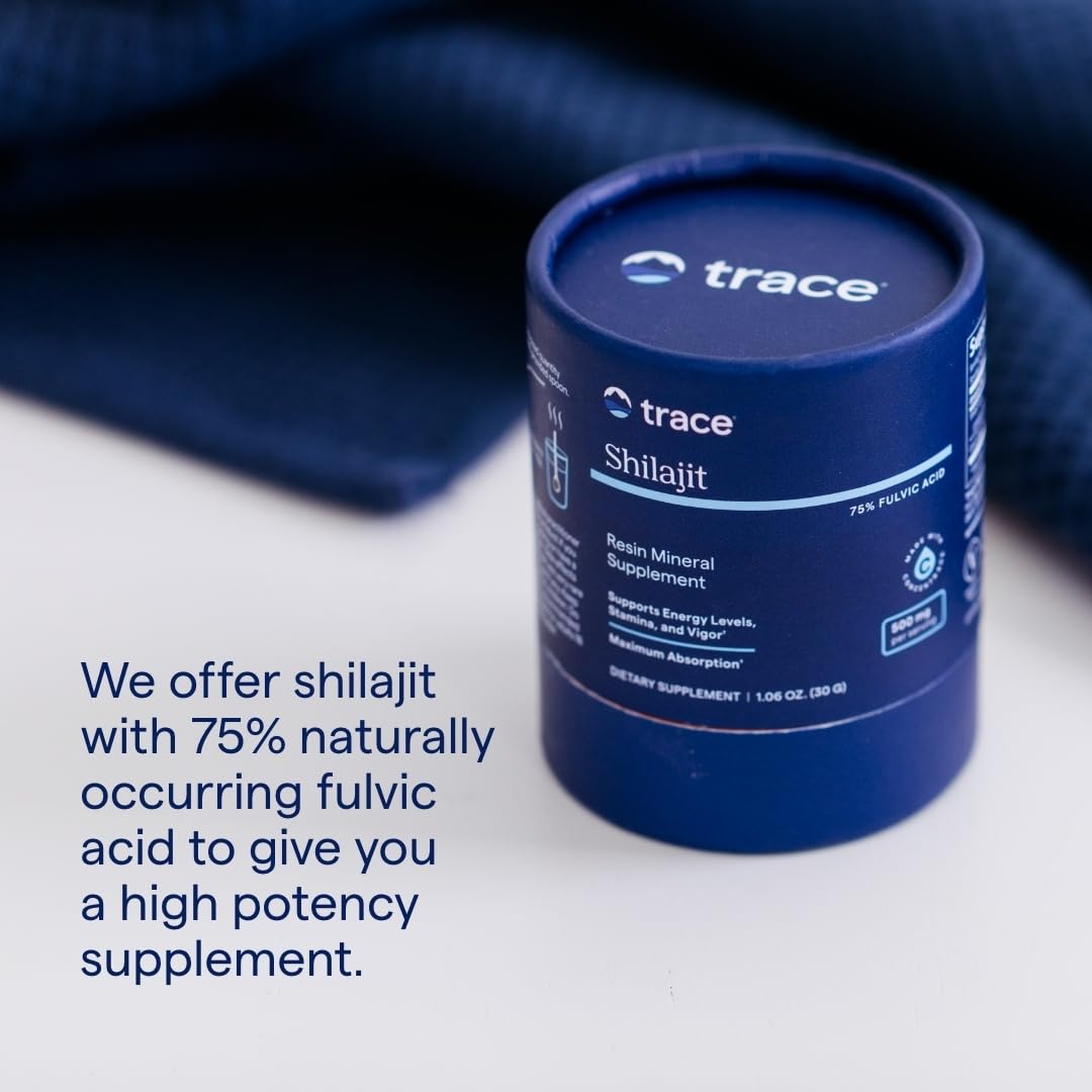 Trace Minerals Shilajit Resin - Himalayan Shilajit Resin for Overall Wellness - Immunity Support - Energy, Brain & Digestive Health Support - ConcenTrace - 450mg Per Serving (60 Servings)