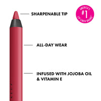 Thumbnail for NYX PROFESSIONAL MAKEUP Line Loud Lip Liner, Longwear and Pigmented Lip Pencil with Jojoba Oil & Vitamin E - On A Mission (Blue Red)