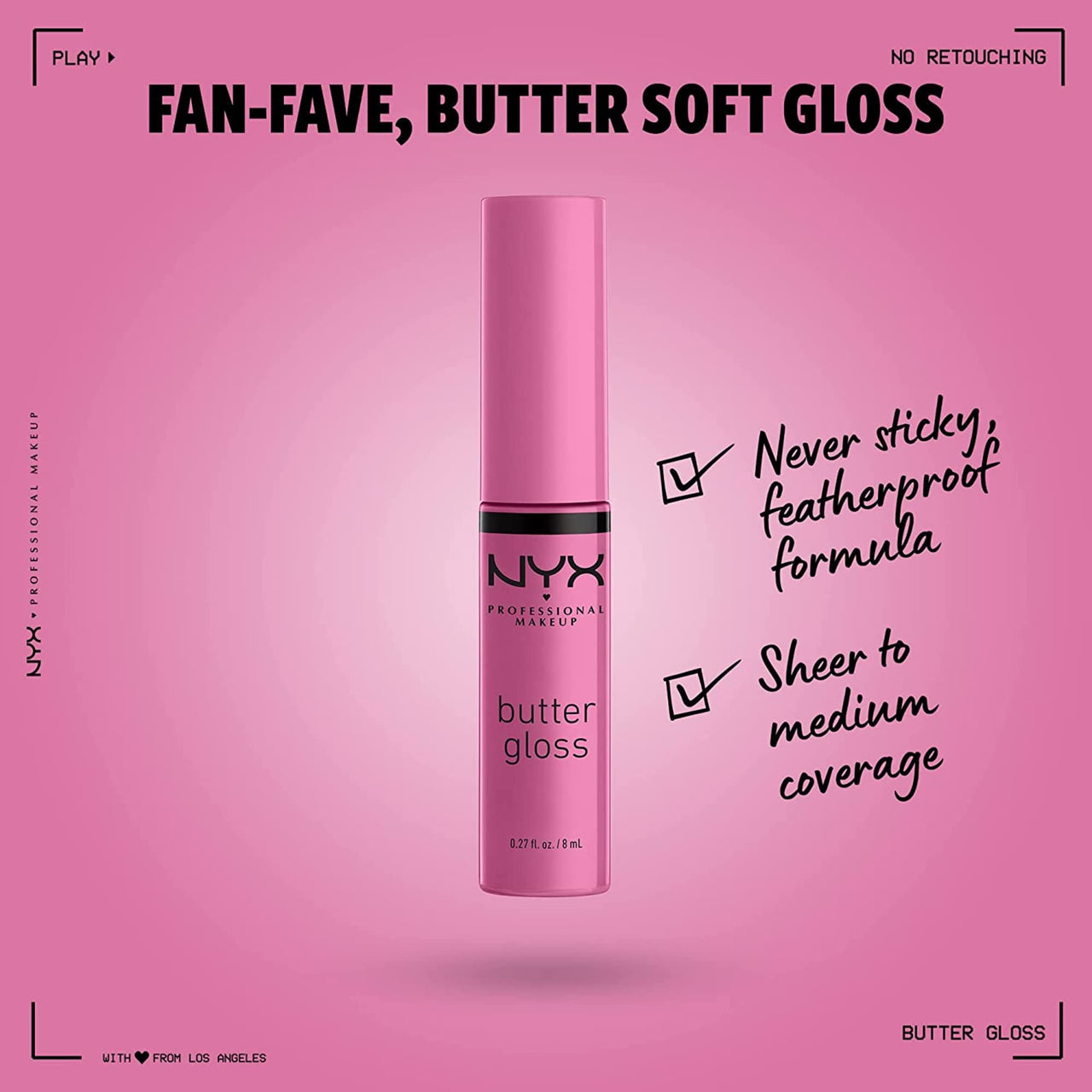 NYX PROFESSIONAL MAKEUP Butter Gloss, Non-Sticky Lip Gloss - Merengue (Pink Lilac)