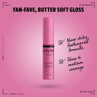 Thumbnail for NYX PROFESSIONAL MAKEUP Butter Gloss, Non-Sticky Lip Gloss - Merengue (Pink Lilac)