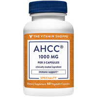 Thumbnail for The Vitamin Shoppe AHCC 500mg - Immune System Booster & Cell Defense | Active Hexose Correlated Compound | 60 Veggie Caps | Mushroom Extract