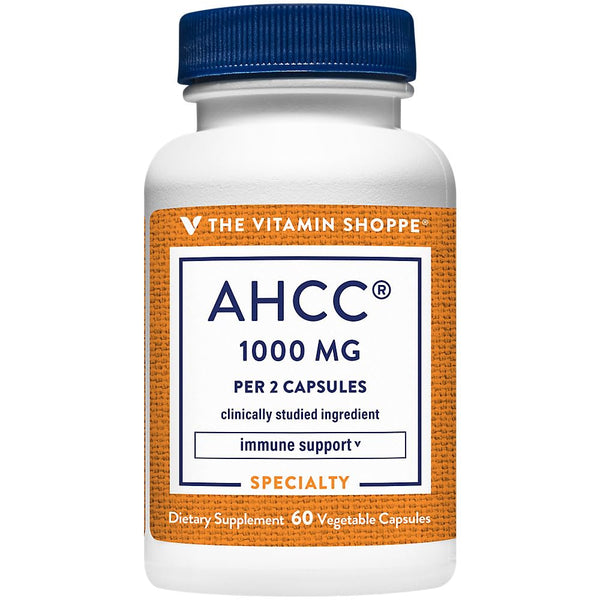 The Vitamin Shoppe AHCC 500mg - Immune System Booster & Cell Defense | Active Hexose Correlated Compound | 60 Veggie Caps | Mushroom Extract