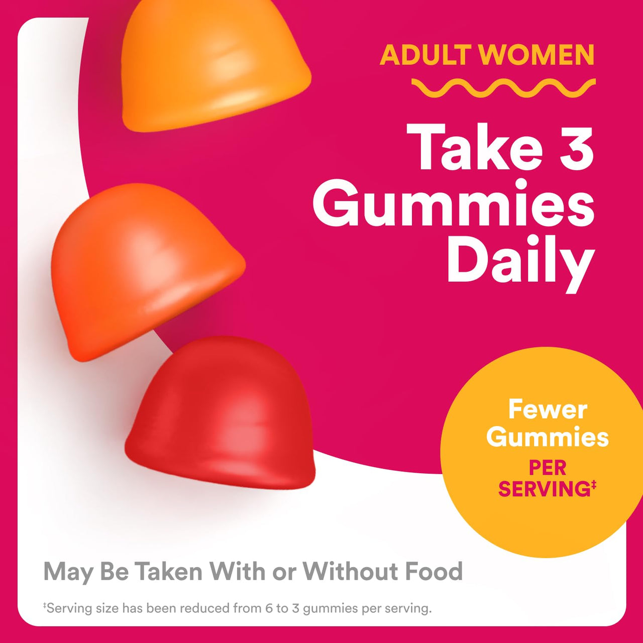 SmartyPants Women's Multivitamin Gummies, Omega 3 (DHA/EPA), Methylfolate, CoQ10, Vitamin D3, C, Vitamin B12, B6, A, K & Zinc, Inositol, Gluten Free, 90 Count (30 Day Supply)