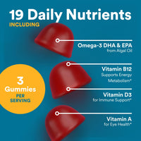 Thumbnail for SmartyPants Men's Multivitamin Gummies, Omega 3 (DHA/EPA), Methylfolate, Vitamin D3, C, Vitamin B12, B6, Vitamin A, K, Zinc & Selenium, Gluten Free, 90 Count (30 Day Supply)