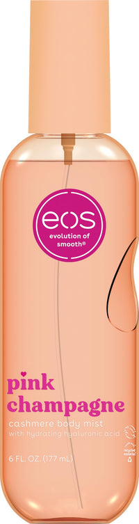 Thumbnail for eos Cashmere Body Mist, Pink Champagne, body spray for women, hair mist, moisturizing, hyaluronic acid, glycerin, vegan, cruelty-free, 6 fl oz